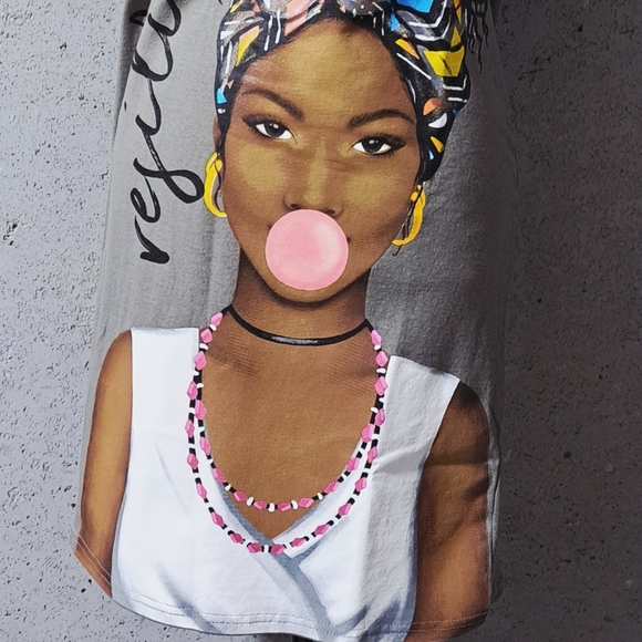 #052 Sz S Extended Tee Shirt Faux Leather 'like' Finish - NewInPack/NWT - Picture 4 of 9